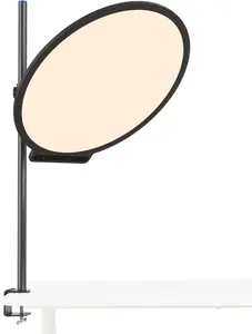 amaran Verge Max LED Video Light,60W Bi-Color 22in Circular Edge-lit Panel Light,APP Control with Desk Clamp Stand Dimmable Desk Light for Home Office, Gaming, Podcast, Live Streaming (Charcoal)