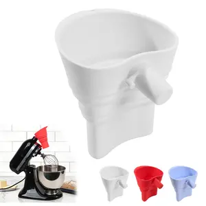 Flour Funnel For Kitchen Aid Stand Mixer,Silicone Funnel With Easy-Pour Attachment Fits KSM150 5-Quart Tilt-Head Mixers,Mess-free Baking Accessory For Flour,Sugar,and Egg Liquid