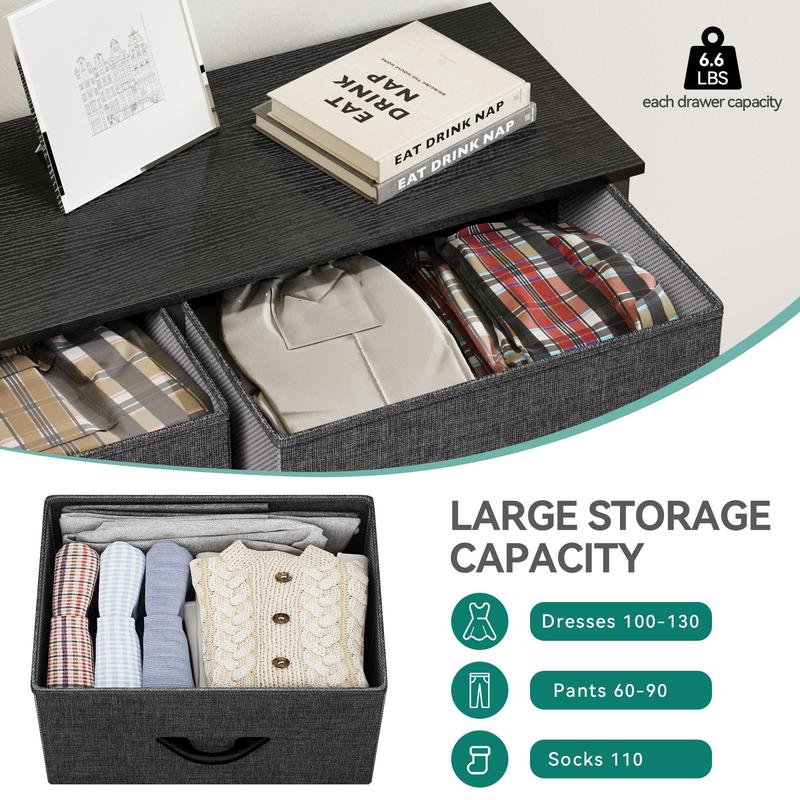 Yitahome 9 Drawer Dresser for Bedroom, Fabric Tall Dressers & Chests of Drawers, Organizer Unit Storage Tower for Bedroom, Living Room, Hallway, Closet, Girls, Bedroom Furniture,Dresser for Storage,Storage Bin Cabinet, Storage Shelf