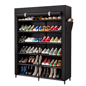7 Tier Double Row Portable 42 Pair Shoe Rack Organizer Shelf Storage with Nonwoven Fabric Cover Shoe Cabinet for Closet Deals For You Days Water Proof 7 Tier Double Row Portable 42 Pair Shoe Rack Organizer Shelf Storage with Nonwoven Fabric Cover Shoe Cabinet for Closet Deals For You Days Water Proof