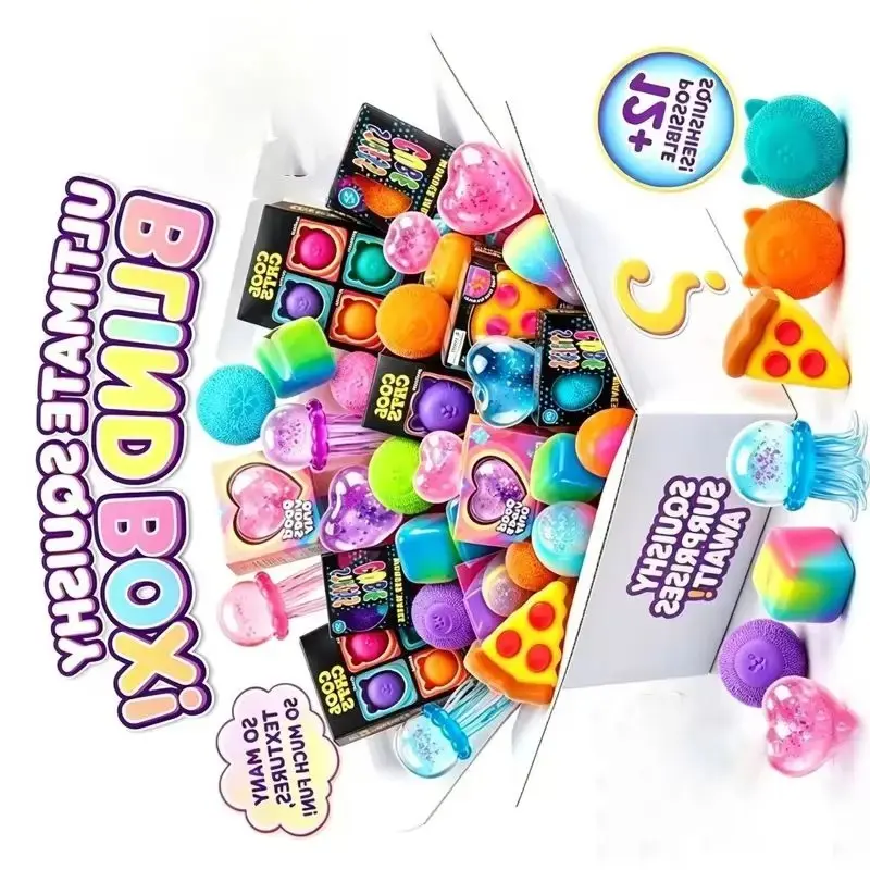 100+Mysterious surprise slow rebound squeeze toy for stress relief, perfect sensory toy for ADHD ideal Christmas party gift