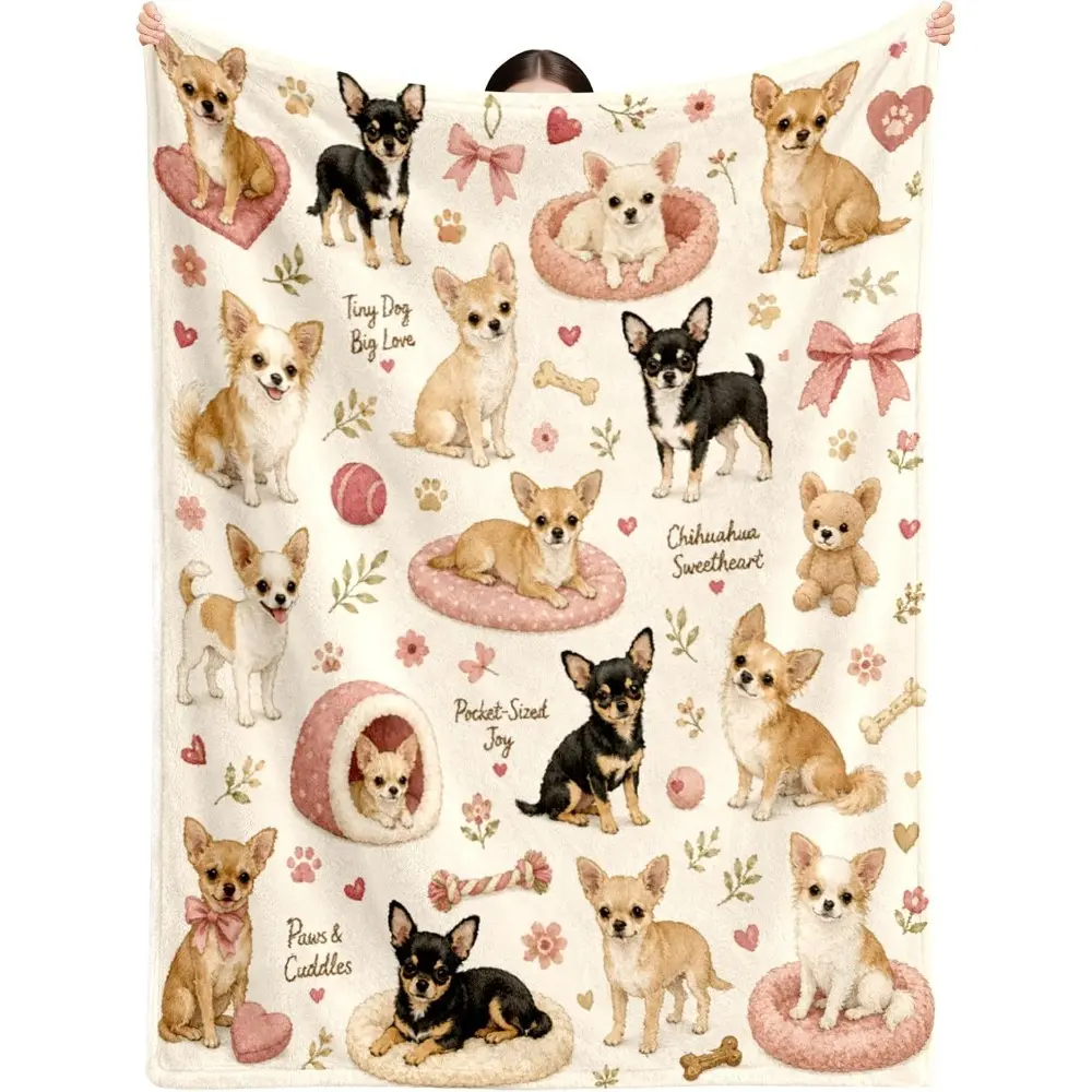 Chihuahua Gifts for Women, Chihuahua Dog Blankets, Chihuahuas Stuff 50*60 | Chihuahua Mom Gifts Birthday Gifts for Chihuahua Owners Lovers Chihuahua Blanket Dog Christmas Blanket Chihuahua Merch