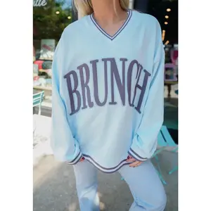 Blueberry Brunch V-Neck Sweatshirt