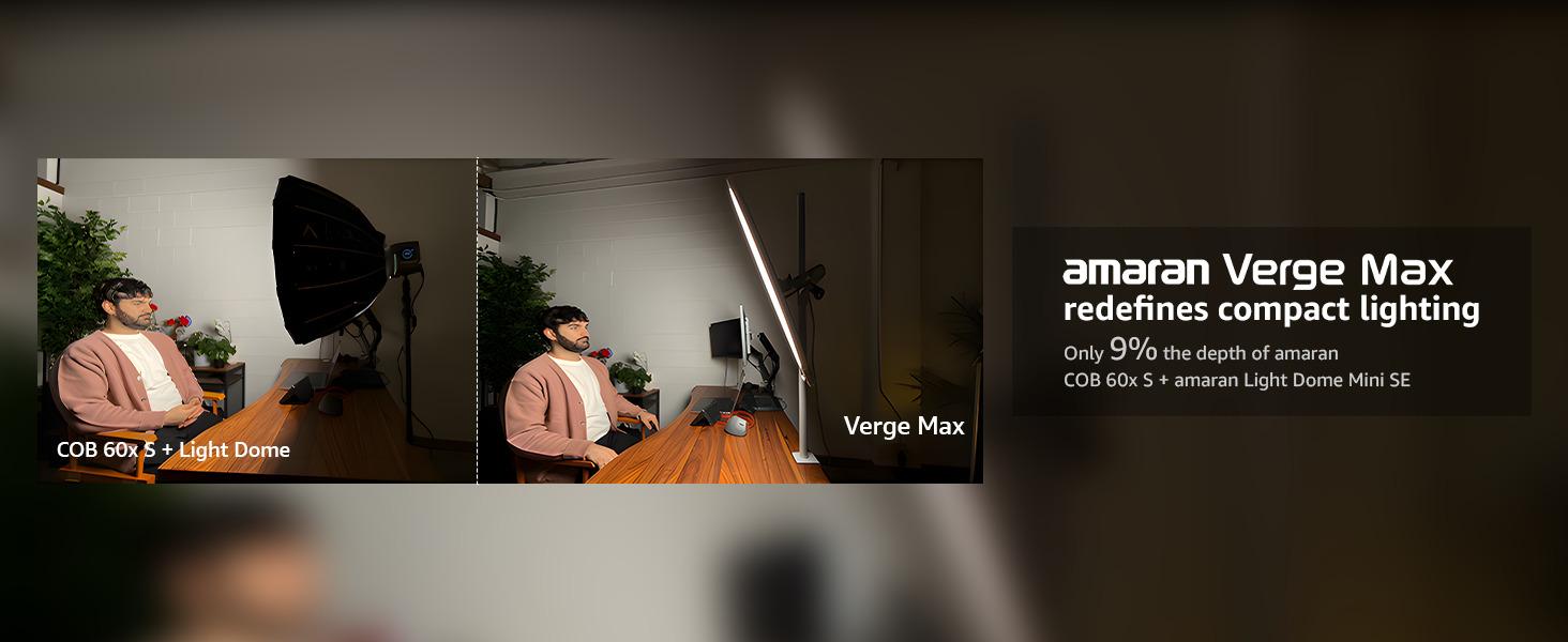 amaran Verge Max Kit (White) - light designed for desktop creators and compact spaces