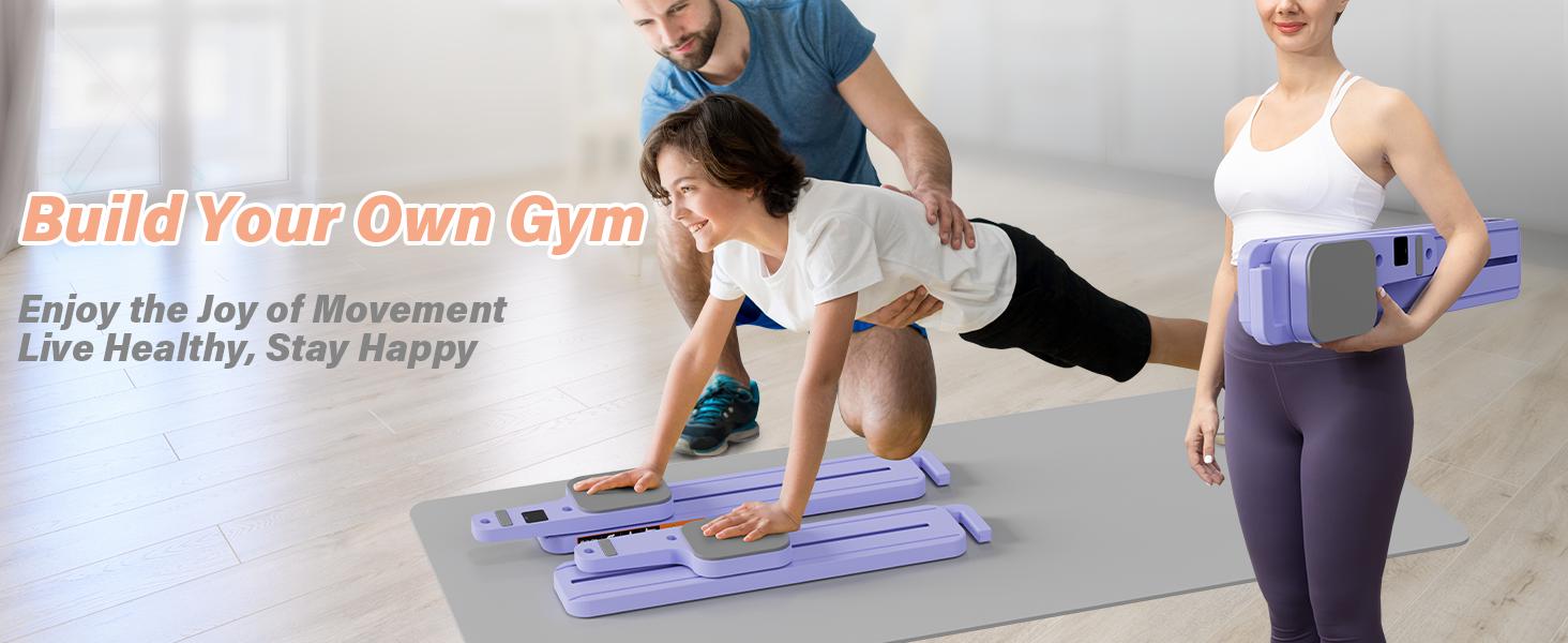 Multi-functional Pilates Board,Home Fitness Reformer for Abdominal Core Strength Training Foldable Lightweight Efficient Fitness Equipment