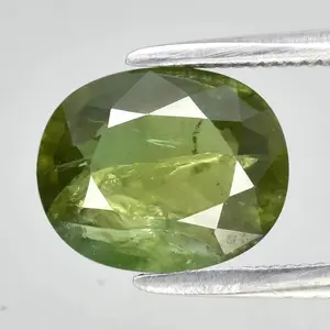 2.08ct ETW Green Sapphire Gemstone - Heated - Oval Cut