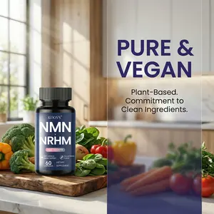 KOOVS NMN + NRHM 30-Day Supply, 650mg NMN + 100mg NRHM with Antioxidant Blend for Cognitive Clarity, Energy & Cellular Repair Support