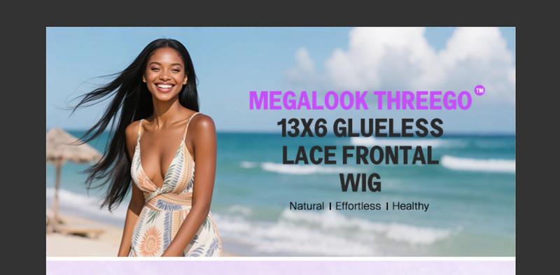 Megalook 13x6 Glueless Lace Frontal Wig Pre-Everything Ear To Ear Natural Hairline HD Lace Skin Melted Silky Straight Human Hair Wigs With Drawstring
