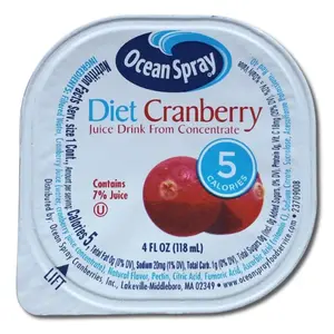 Ocean Spray Diet Cranberry Juice Individual Cups Value Pack   4 Fl Oz | Pack of 24