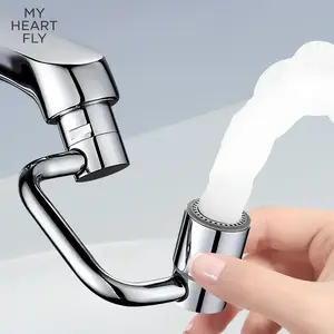 MY HEART FLY Rotatable Faucet Aerator Extension - for Effortless, All-Angle Control, Rotating Swivel Faucet Aerator Extender, Kitchen Bathroom Sink Faucets Sprayer Attachment with 2 Mode Splash