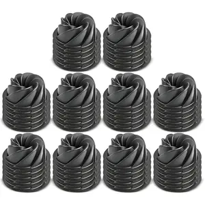 Bakeable Plastic Mini Swirl Cake Pan, Baking Pan With Non-Stick Silicone, Reusable nonstick baking molds, Durable, Lightweight, Easy Storage for Baking and Much More - 50 QTY Pack