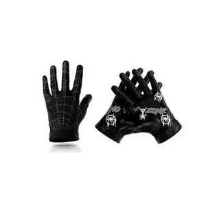 Black Web No Fly Zone - Football Gloves for Youth and Adult - Ultra Grip Wide Receiver Gloves - Superior Support and Protection - Adult and Youth Sizes
