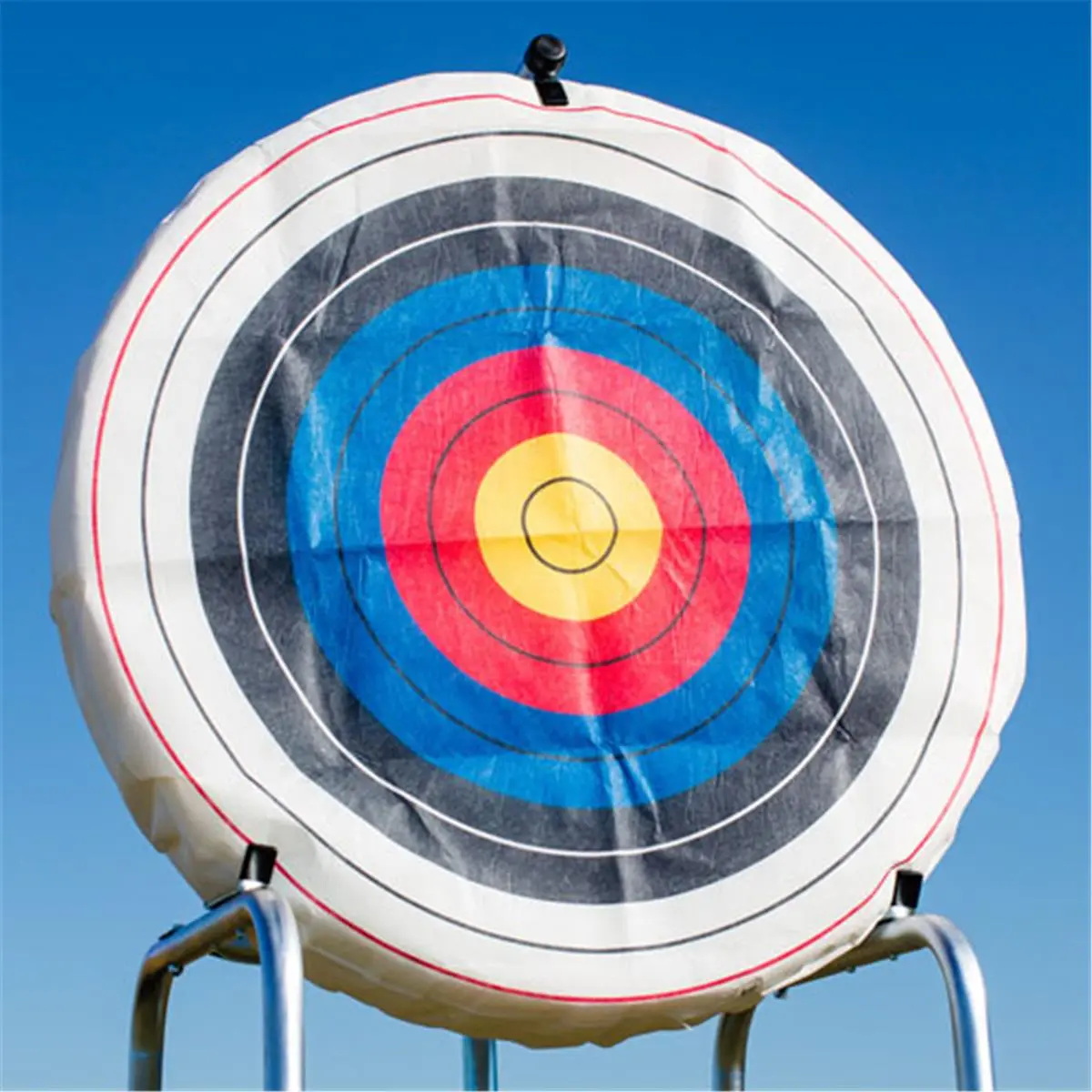 6 in. Thick Ethafoam Round Archery Target (Model SSN 1375655, 36 in, 8.177 lbs) for School Use - Replaceable Core, Self-Healing Tendency, Weatherproof, Insect-Proof, All-Seasons Archery Gear