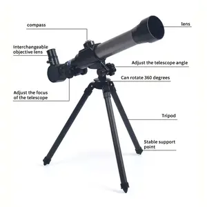 Portable monocular telescope with 40x, 30x, and 20x lenses, suitable for camping and hiking.