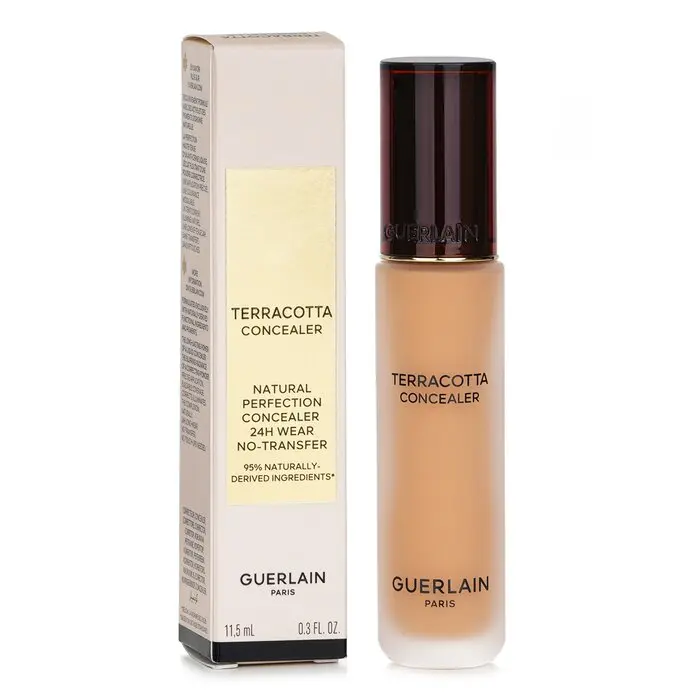 Guerlain Terracotta Moisturizing Concealer, Hydrating Brightening Formula Makeup, 24H Wear, No Transfer, Concealer Shades - #4N, Hydrate