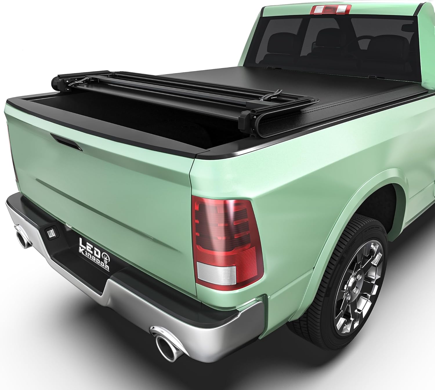 YITAMOTOR Soft Quad Fold Truck Bed Tonneau Cover Fits for Dodge Ram 1500 2009-2025 (Incl. Classic & New), 5.7ft Bed (67") Without Rambox