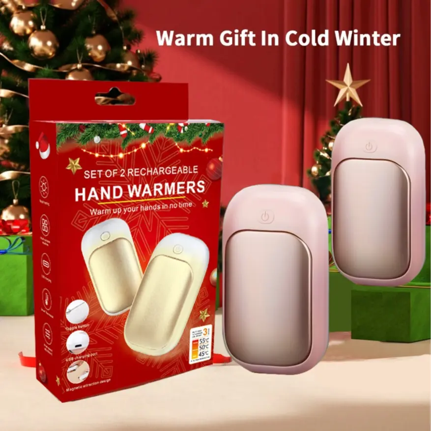 Rechargeable Magnetic Heating Hand Warmers Set, Reusable Electric Heat Hand Warmers, Foot Massage, Outdoor Camping Gift, Festive Season Ideal Gifts, Christmas Present, Holiday Gifts