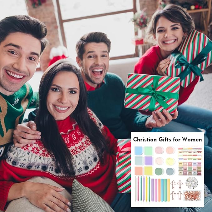 "Bible Study Supplies Set – Bible Tabs, Gel Highlighters, Ballpoint Pen, Transparent Sticky Notes, Cross Paper Clips & Christian Stickers – Christian Gifts for Women & Book Lovers" Pencil