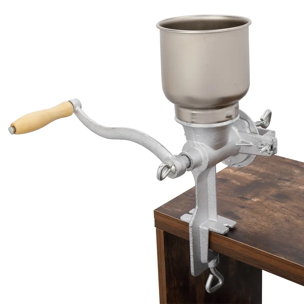 Manual Coffee Grinder - Aluminum Kitchen Gadgets, Hand-Crank Coffee Grinding Tool with Low Hopper Design, Aluminium Grain Mill for Home Kitchen Corn & Soybeans Grinding Each Household Use, Manual Coffee Grinders