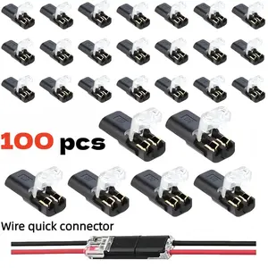 Double-Wire Plug-in Connector Led Light Strip Connectors 2 Pin, Led Strip Lights Connectors Low Voltage Wire Connector with Locking Buckle, Fast Connect Plugs Led Connectors for Strip Lights automotive wiring electricity Cable Wall Socket Lighting