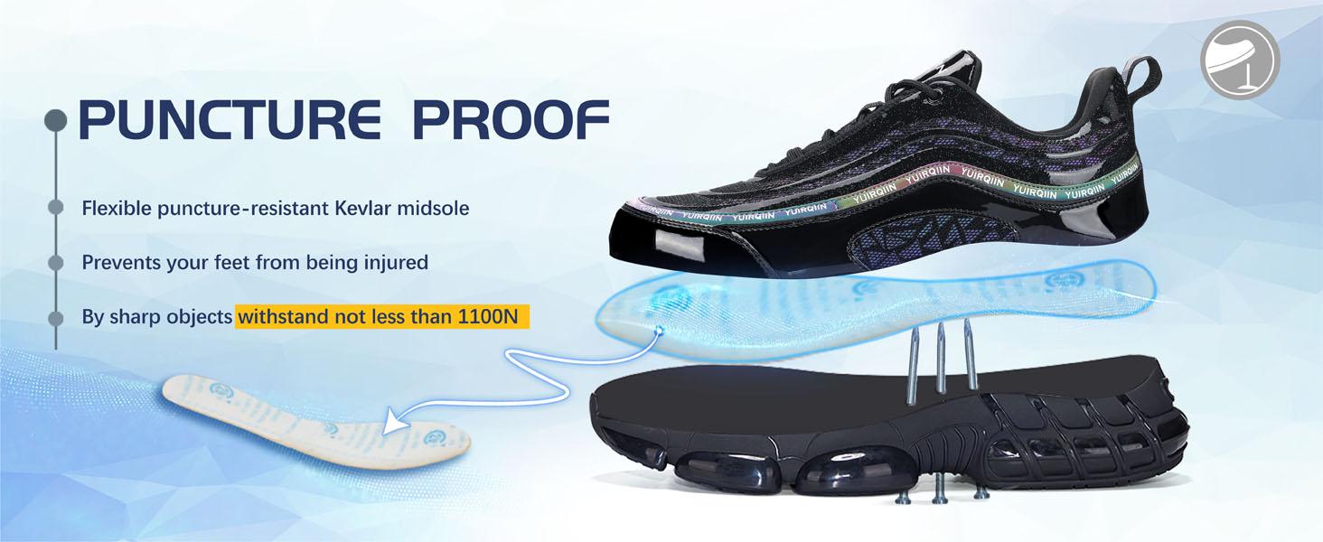 Steel Toe Shoes for Men & Women Lightweight Indestructible Work Sneakers with Non-Slip Sole Composite Toe Safety Shoes for Construction Warehouse & Outdoor Work Footwear