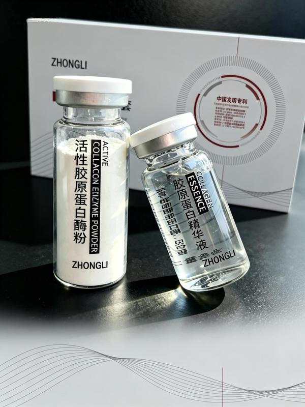 【ZHONG LI Official SHOP】Active collagen essence (100ml)+ Active collagen enzyme powder(80)| relieves skin, reduces redness, repairs damaged skin barrier |  enhances anti-aging and moisturizing | suitable for smoothing wrinkles and fine lines