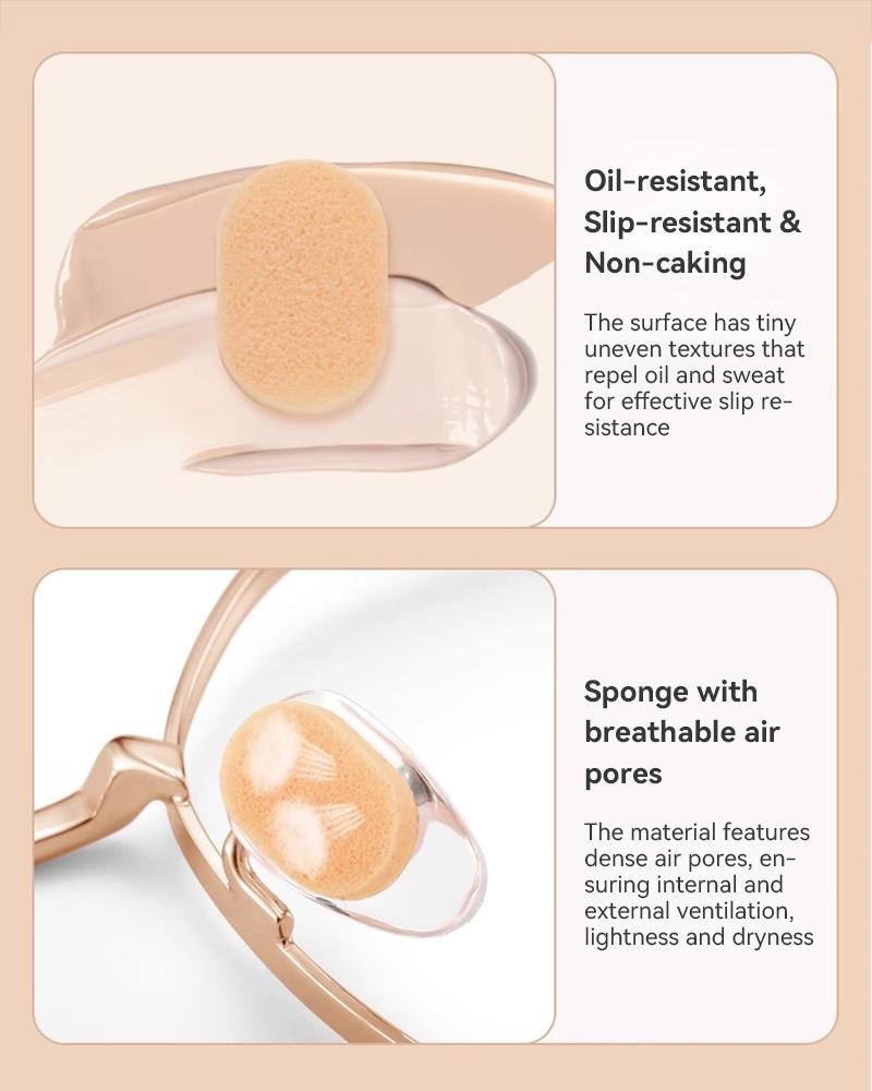 ZENOTTIC Anti-Slip Glasses Nose Pads Soft EVA Materia Hypoallergenic Breathable Prevents Makeup Smudges Pressure Relief for Comfort