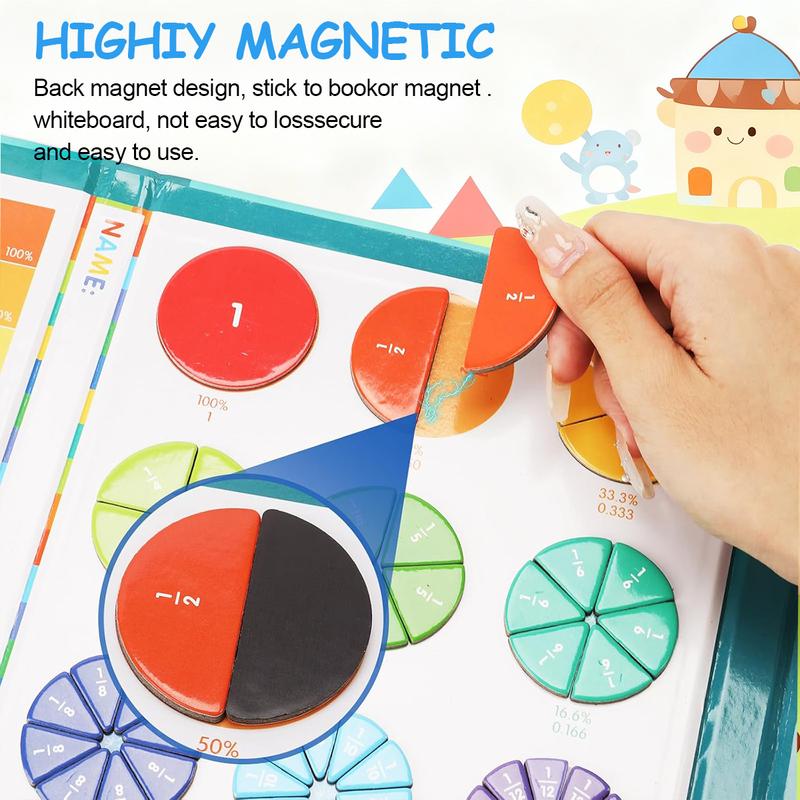 Magnetic Fraction Demonstration Book,1 Set Math Teaching Aid, Learning Toy for Gift, Mathematical Knowledge Training Toys, Interactive Game Props, Educational Material Magnetic Fraction Demonstration Book,1 Set Math Teaching Aid, Learning Toy for Gift, Mathematical Knowledge Training Toys, Interactive Game Props, Educational Material