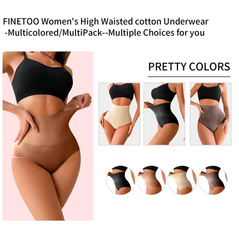 FINETOO 4Pcs Women's Breathable Underwear, Moisture Wicking Keeps You Cool & Comfortable, Available in Plus Size