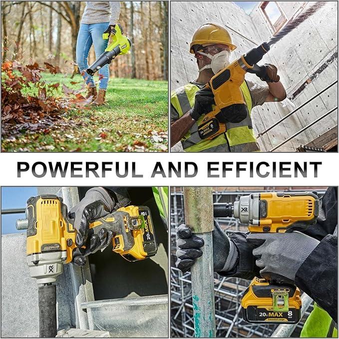 8.0Ah Replacement for Dewalt 20V Max  Lithium Batteries Compatible withDewalt Battery DCB208 DCB200 DCB206DCB205 DCB204 Cordless Power Tools