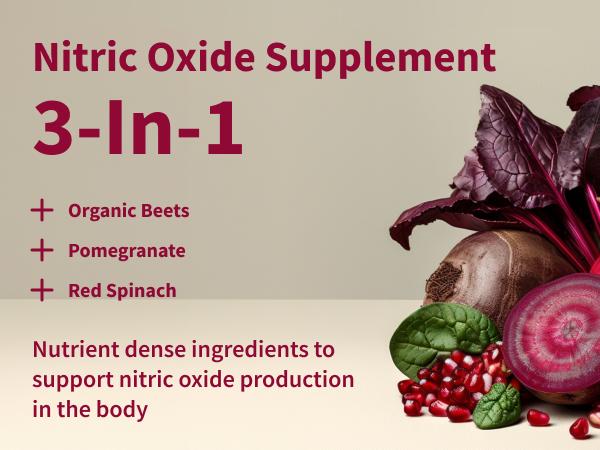 Snap Supplements - USDA Organic Beet Root Powder - 3-in-1 Nitric Oxide Supplement - Support Healthy Blood Pressure & Blood Circulation - Mixed Berry