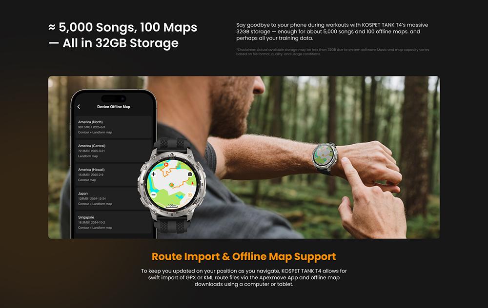 KOSPET TANK T4 Smartwatch with 14-Day Battery Life 1.43AMOLED Display 50M Waterproof Full-Metal Body AI Assistant for Android iOS Fitness Tracker Running Watch GPS Waterproof Smartwatch Wearable Monitor Auto, Durable Stainless Steel, New Year Pick