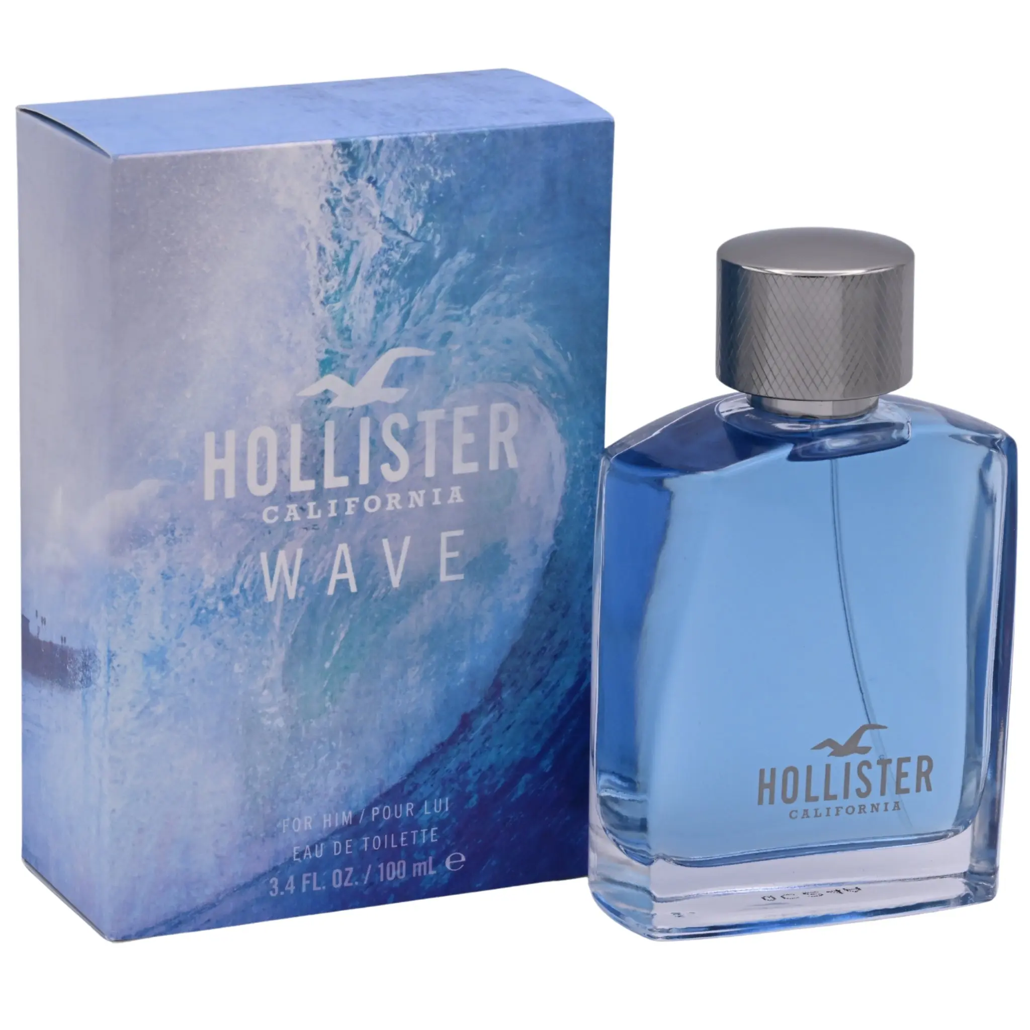 Hollister WAVE Men's Eau de Toilette (EDT) Cologne - 3.4 fl oz, Breezy Confident Scent, California Vibe, Citrus Blend, New in Box, Fragrance, Ideal for Father's Day Gifts, Men's Gifts, Citrus Aquatic Cologne, Guys Gifts