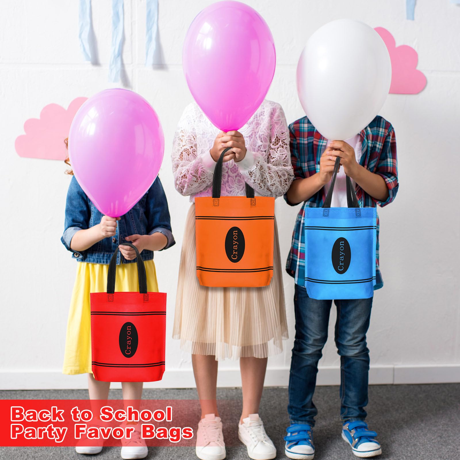 Graduation Goodie Bags Pencil Gift Bags Non Woven Crayon Handbags Crayon Bags Party Favors Bag for Student Teacher Christian,Birthday Thanksgiving Back to School Welcome First Day of School Graduation Gift,Classroom Gift Exchange