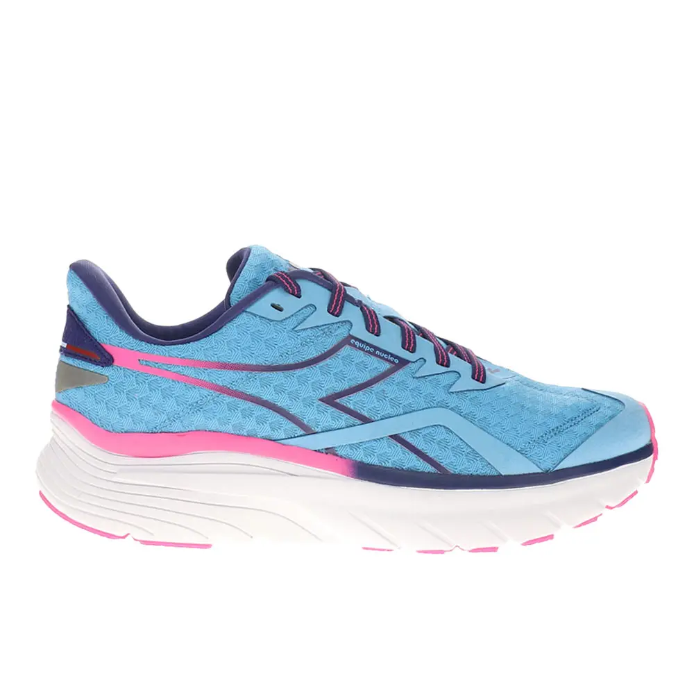 diadora Womens Equipe Nucleo Running Sneakers Shoes - Blue, Pink