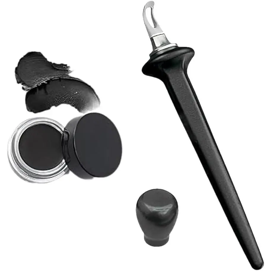 Arcbelle Flawless Cosmetic Eyeliner Set - Waterproof No-Skip Silicone Applicator, Long-Lasting Cream, Multi-Purpose Stencil, Brush Guide (1 Black Pen + 1 Black Cream) - Transfer-Proof, Reusable, Hooded Lid Safe, Workout-Ready Beauty & Personal Care Makeup