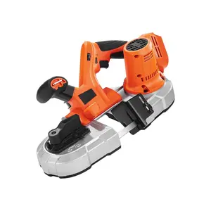 VEVOR 20V Portable Band Saw 2.56-Inch Deep Cut 360W Brushless Motor Cordless Compact with LED Light Variable Speed for Metal Wood Cutting Bare Tool Only