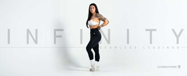 Gymreapers Infinity Seamless Workout Gym Leggings Ultra Comfortable Moisture Wicking Four Way Stretch Fit Back Scrunch Leggings for Women Activewear Skinny Yoga Bottoms High Waist