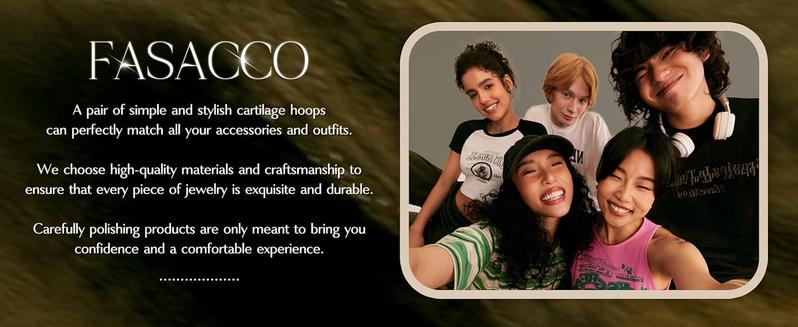FASACCO 16G 18G Cartilage Earrings Hoop 316L Surgical Steel Tragus Earrings Hinged Rook Helix Cartilage Daith Helix Conch Tragus Piercing Jewelry FallFreshness