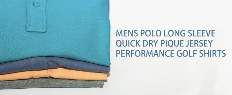 MAGCOMSEN Men's Polo Shirts 3 Button Quick Dry Performance Long Sleeve Tactical Shirts Pique Jersey Golf Shirt Classic Comfy FallFreshness Outdoorfun