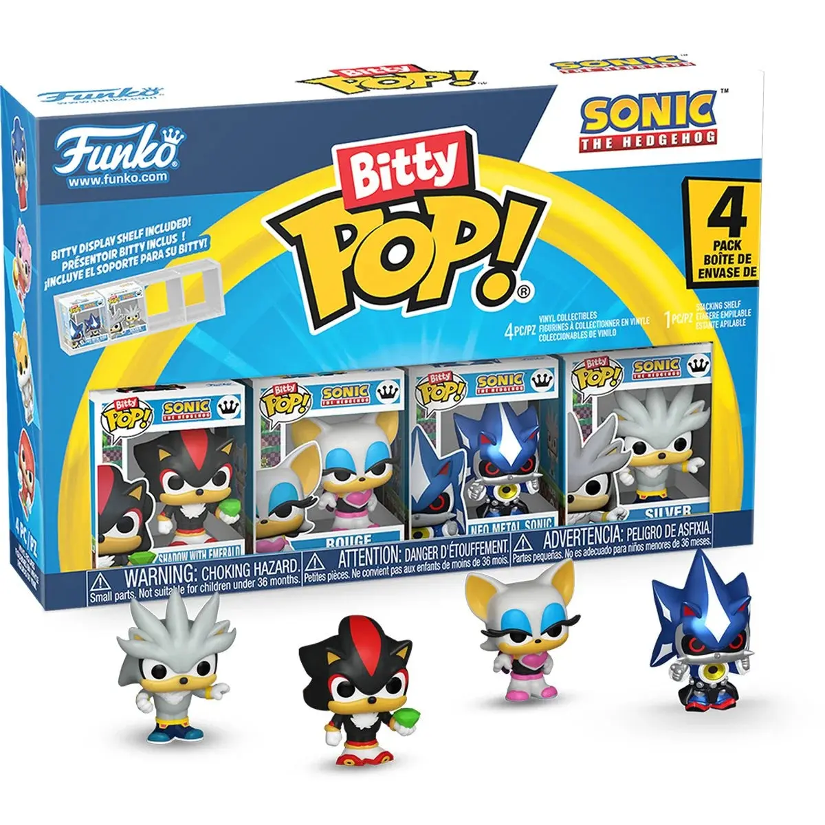 Sonic the Hedgehog Shadow Funko Bitty Pop! Mini-Figure 4-Pack Sonic the Hedgehog Shadow Funko Bitty Pop! Mini-Figure 4-Pack