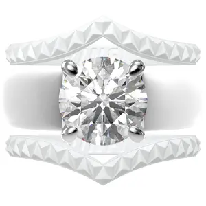 Silicone Ring Stackable Set – 7mm Round Solitaire CZ | Patented Design - GlowStone Collection