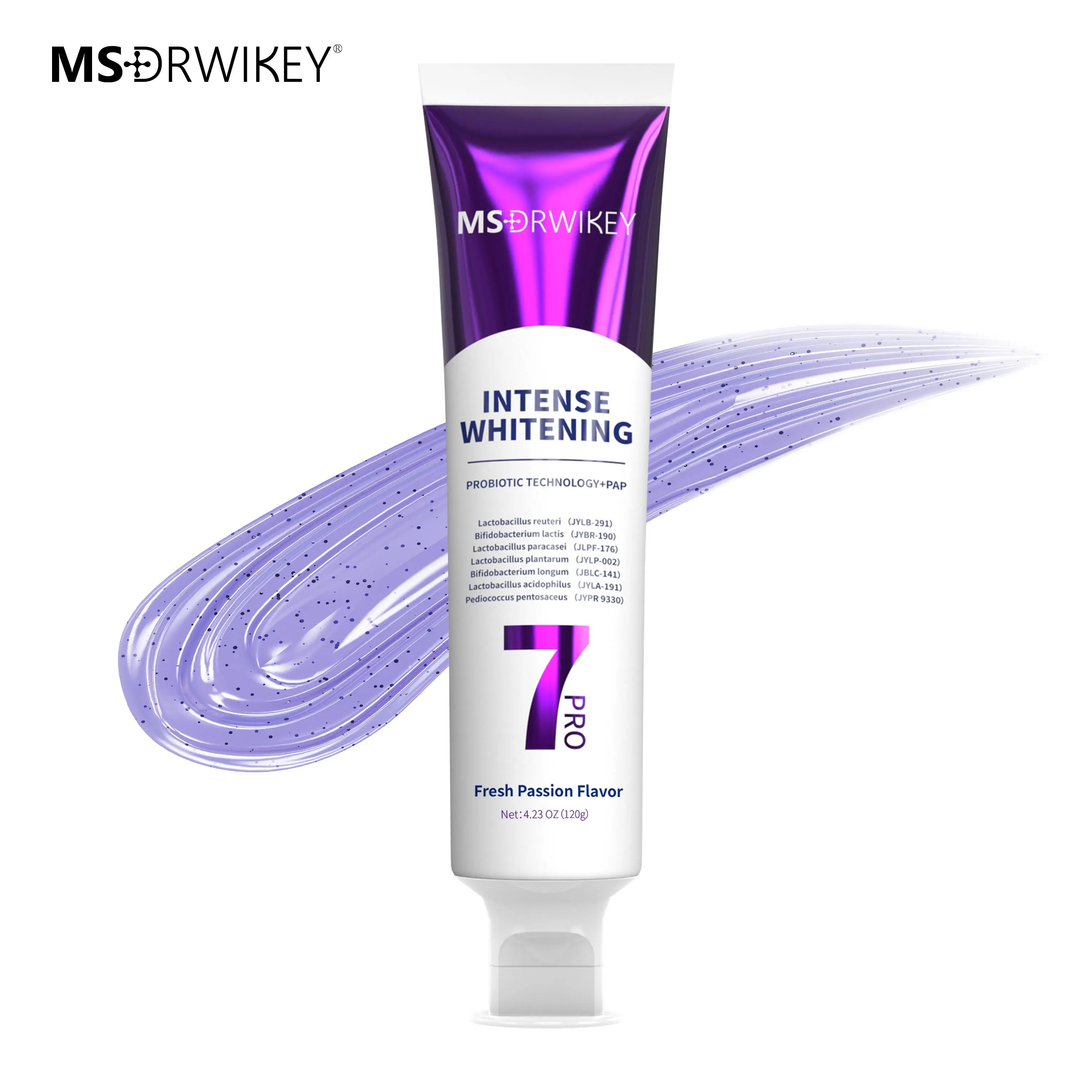 MSDRWIKEY 7-Pro Brightening Toothpaste | Purple Toothpaste Neutralizes Yellow Tones | Enamel-Safe Formula | Long-Lasting Fresh Breath #dealsforyoudays
