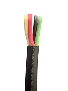 SOOW 8/4 SOOW Cable 8 Gauge 8 AWG 4 Conductor 600v Portable Power Extension Cord with Ultra Flexible Insulation Jacket Oil Resistant EPDM for Industrial Commercial Use