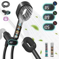 Black shower set + 3 PACK 20 Stage Filter