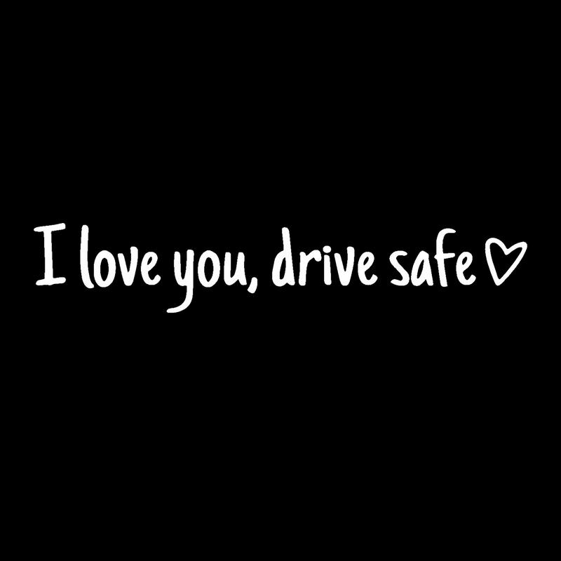  ﻿ 4PCS I Love You Drive Safe Decal Simple Design for Safe Driving Ideal for Drivers and Car Enthusiasts Vehicle Exterior Decoration Windshield Sticker rearview mirror sticker