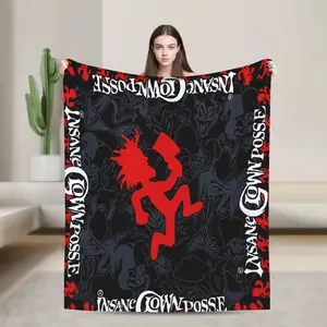 Insane Clown Posse band Super Soft Blanket Students Plush Throw Blanket Novelty Outdoor Flannel Bedspread Sofa Bed Cover