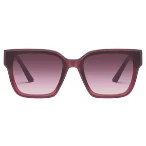 Quay - Sunglasses for Men & Women, Square Lenses with UV Protection, Oversized Sunglasses (Drive In, Plum Platinum Pink)