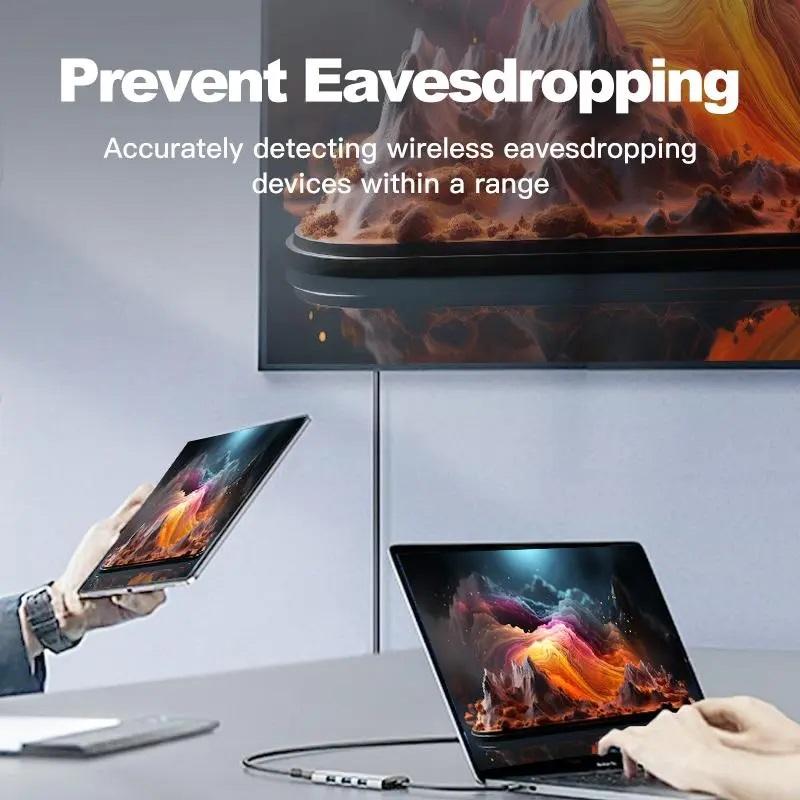 Hidden Camera Detectors, Spy Camera Detector, Car GPS Tracker detector,Bug Detector, RF Signal Detector,Listening Device Detector,6 Levels Sensitivity,4 Detection Modes, 30H Working Time for Travel,Car, Bathroom,Office,Hotel, Airbnb,Rental