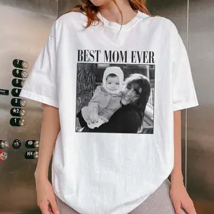 Custom Photo Mom Shirt, Personalised s Mom Shirt, Custom Picture Shirt for Mom, Mama TShirt, Mom Gift, Best Mom Ever, Mom Vibes